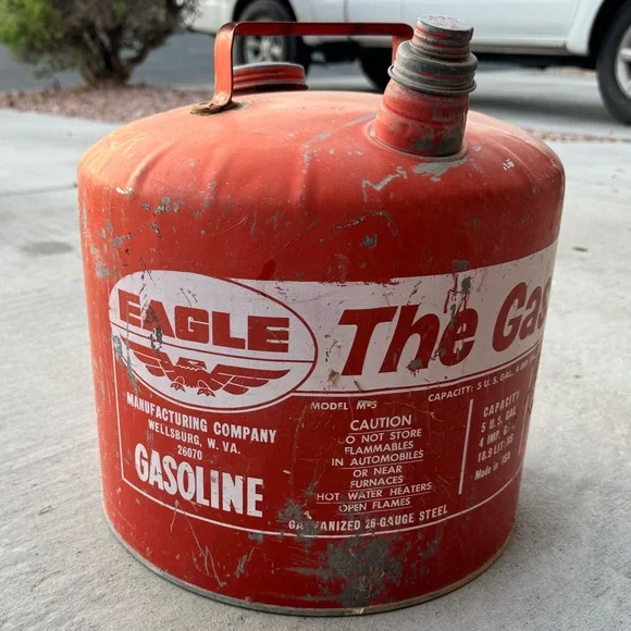 Vintage EAGLE The Gasser 5 Gallon Gas Can - Picture 1 of 4
